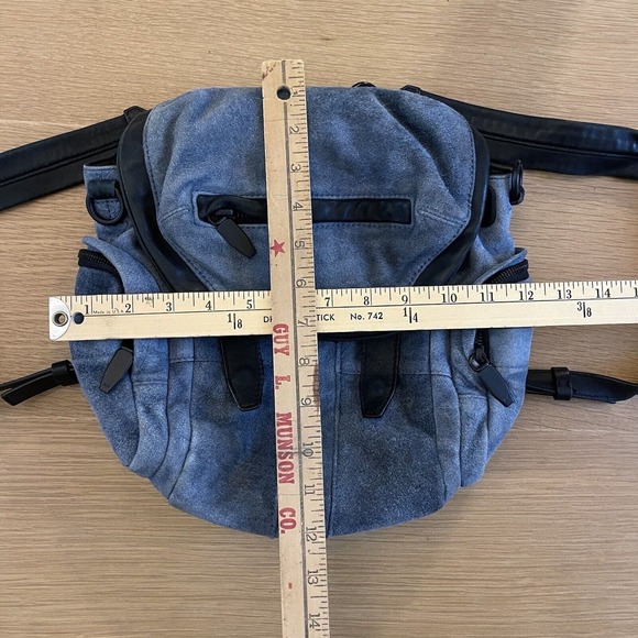 Alexander Wang Marti Suede Leather Blue Mini Backpack - Picture 16 of 16
